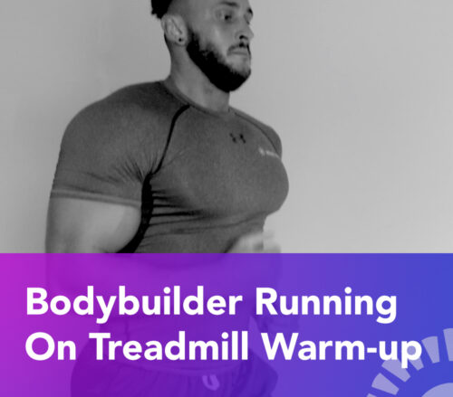 Bodybuilder Running On Treadmill